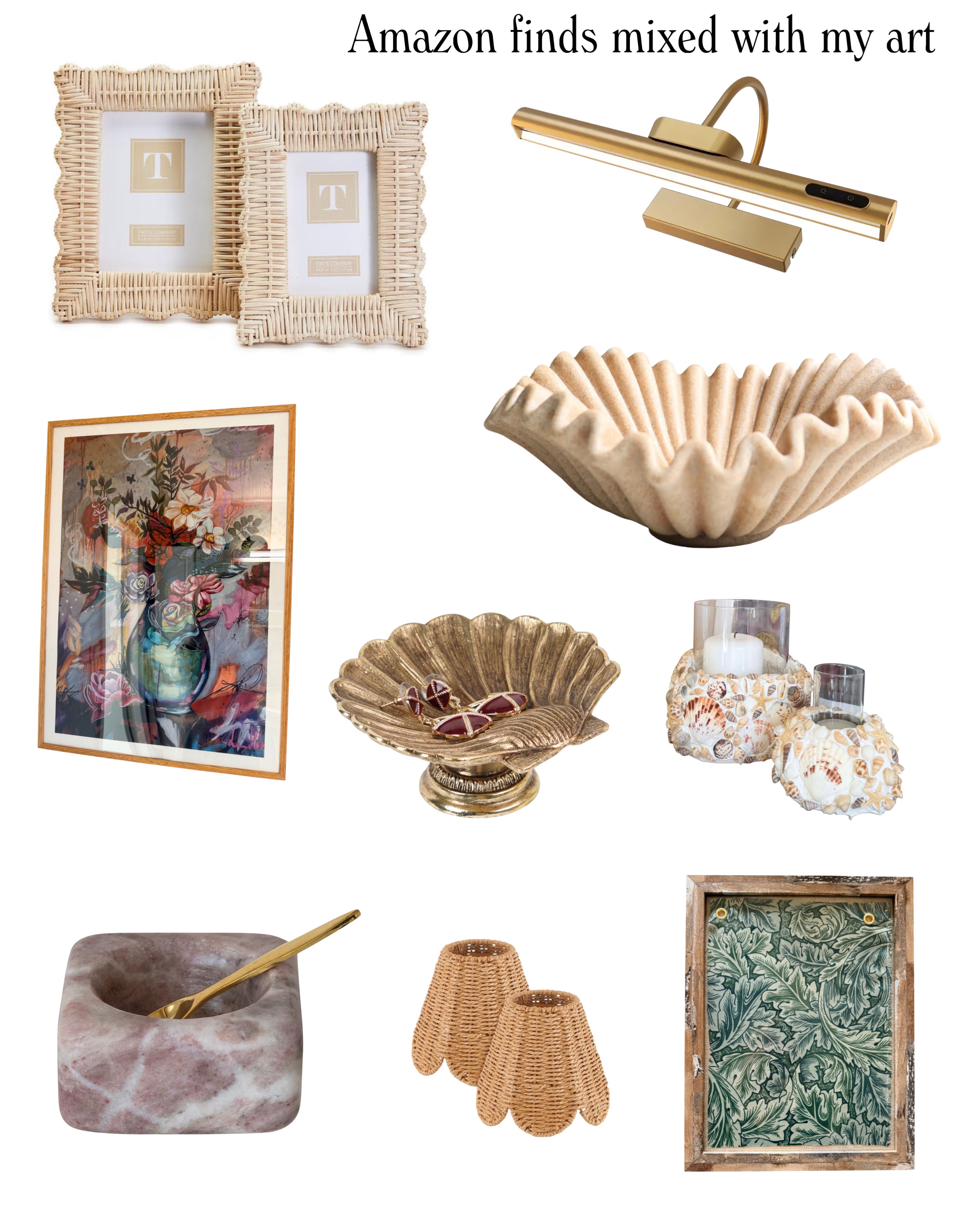 Amazons finds mixed with my art and decor
